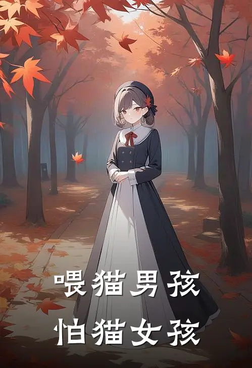 喂猫男孩怕猫女孩